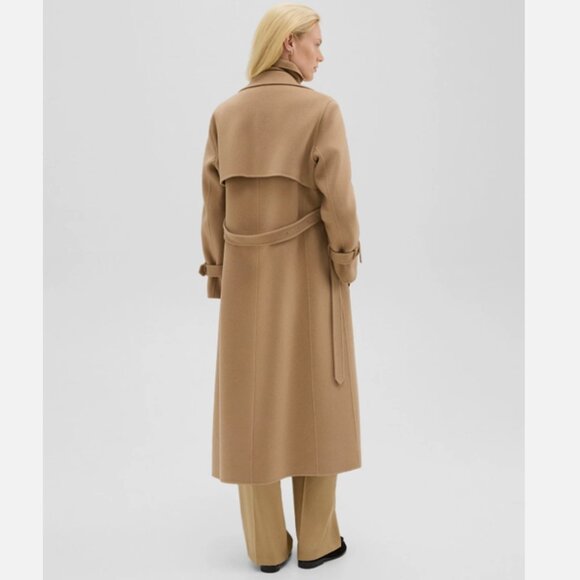 Theory Relaxed Trench Coat in Double-Face Wool-Cashmere - Picture 9 of 16
